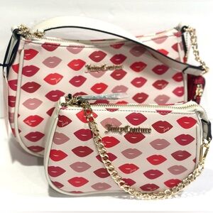 Juicy Couture Lip Print Shoulder Bag - Set of 2